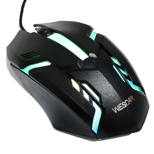 ITSTORE MOUSE GAMING MURAH WESDAR A B C USB LED 5 COLOUR RGB