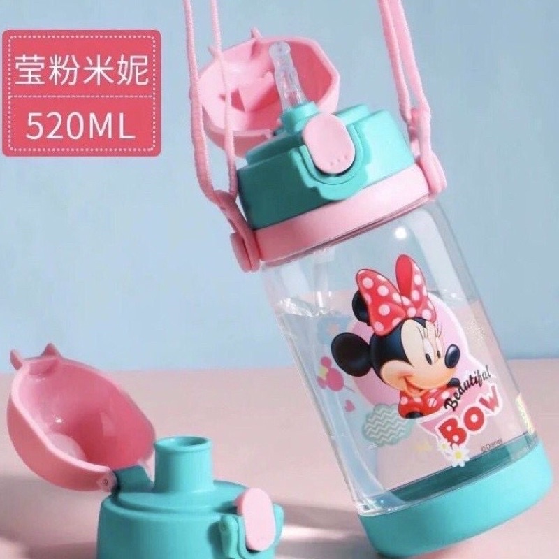 DISNEY Botol Minum Anak Unik /  ORIGINAL Disney water bottle Elsa Mickey donald Cars / Botol Minum Anak disney-520ml minie