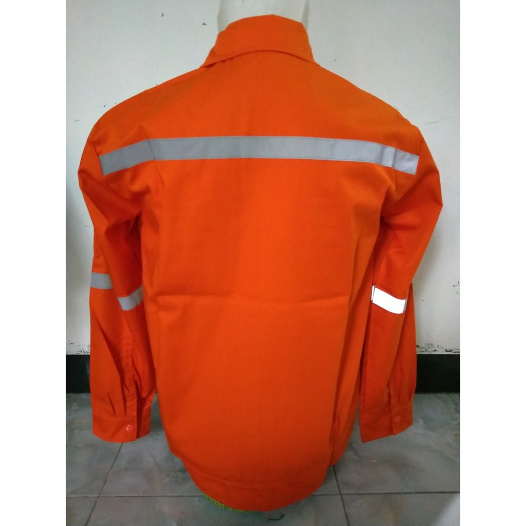 Gudang Wearpack - Baju Kerja Seragam Proyek Warna Oren Polos