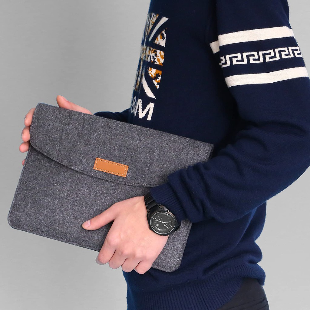 Sleeve Case Laptop Macbook 15 Inch with Pouch Dark Gray