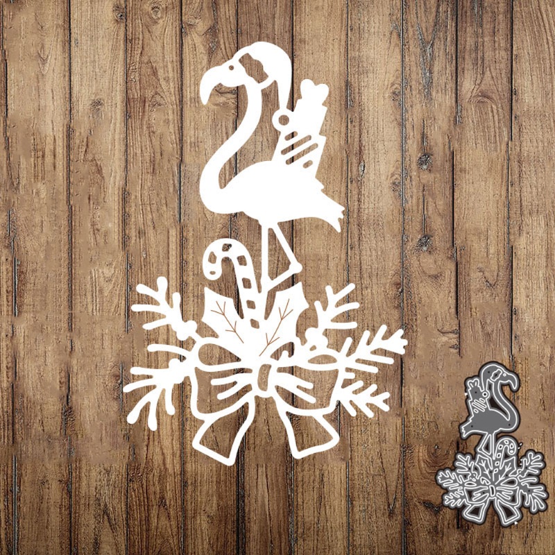 Cetakan Stensil Cutting Dies Motif Burung Natal Bahan Metal Untuk Scrapbook / Craft Diy / Kartu