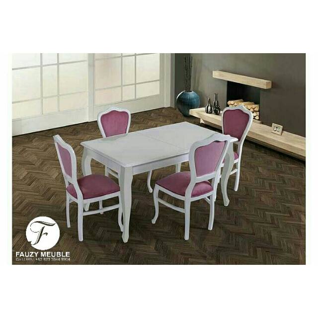 Meja Makan Minimalis , Kursi Makan Sofa , Meja Makan Mebel Jepara