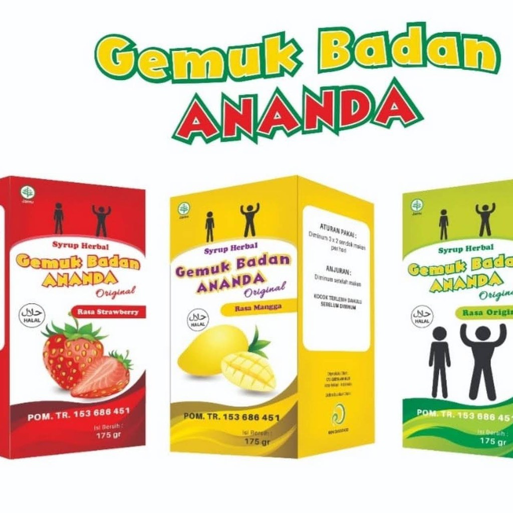 MADU GEMUK ANAK ANANDA ALL Varian Rasa Original Mangga dan Strowberry MADU Penggemuk Badan Anak 175gr