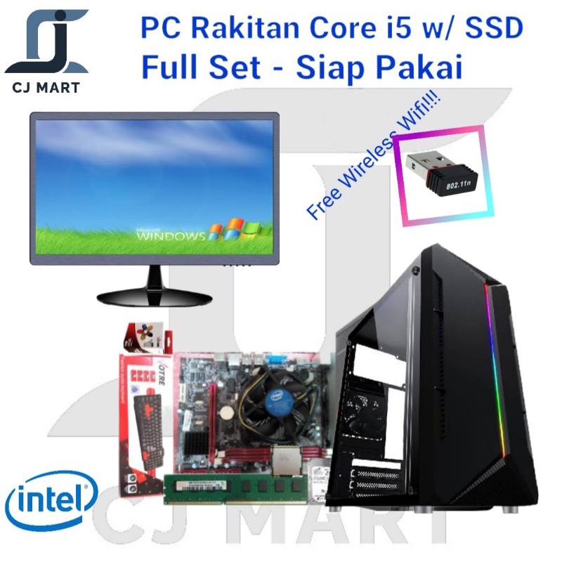 PC Rakitan Core i5 w/ SSD / PC KERJA / SEKOLAH /KASIR / GARANSI 1 THN