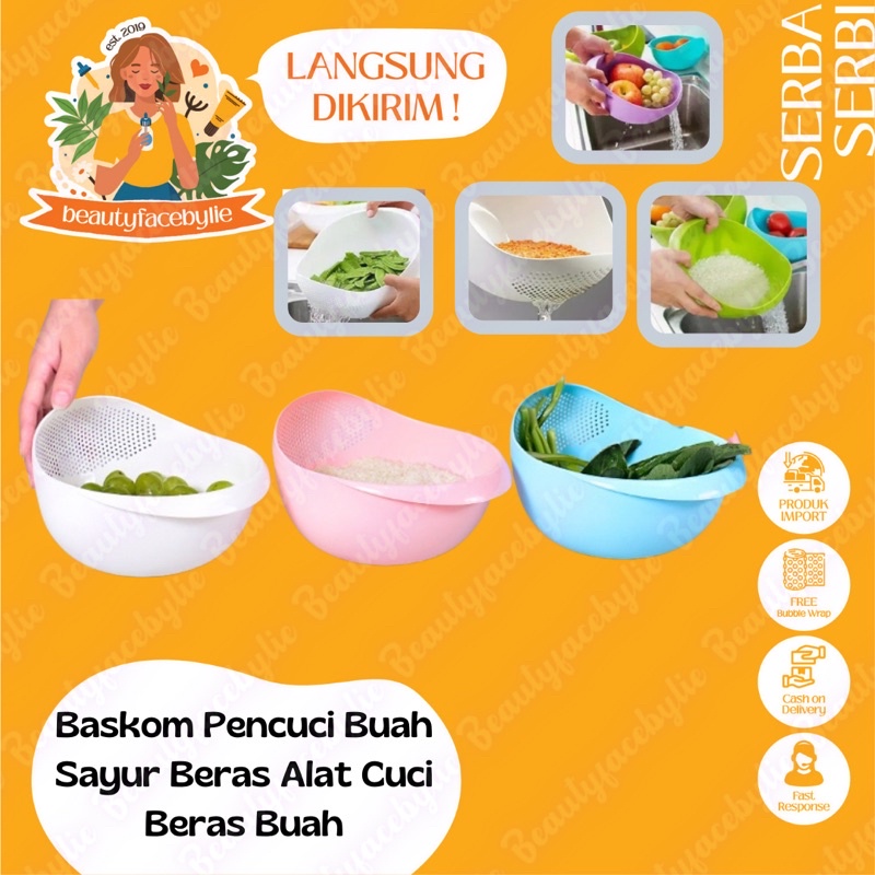 Baskom Pencuci Buah Sayur Beras Alat Cuci Beras Buah