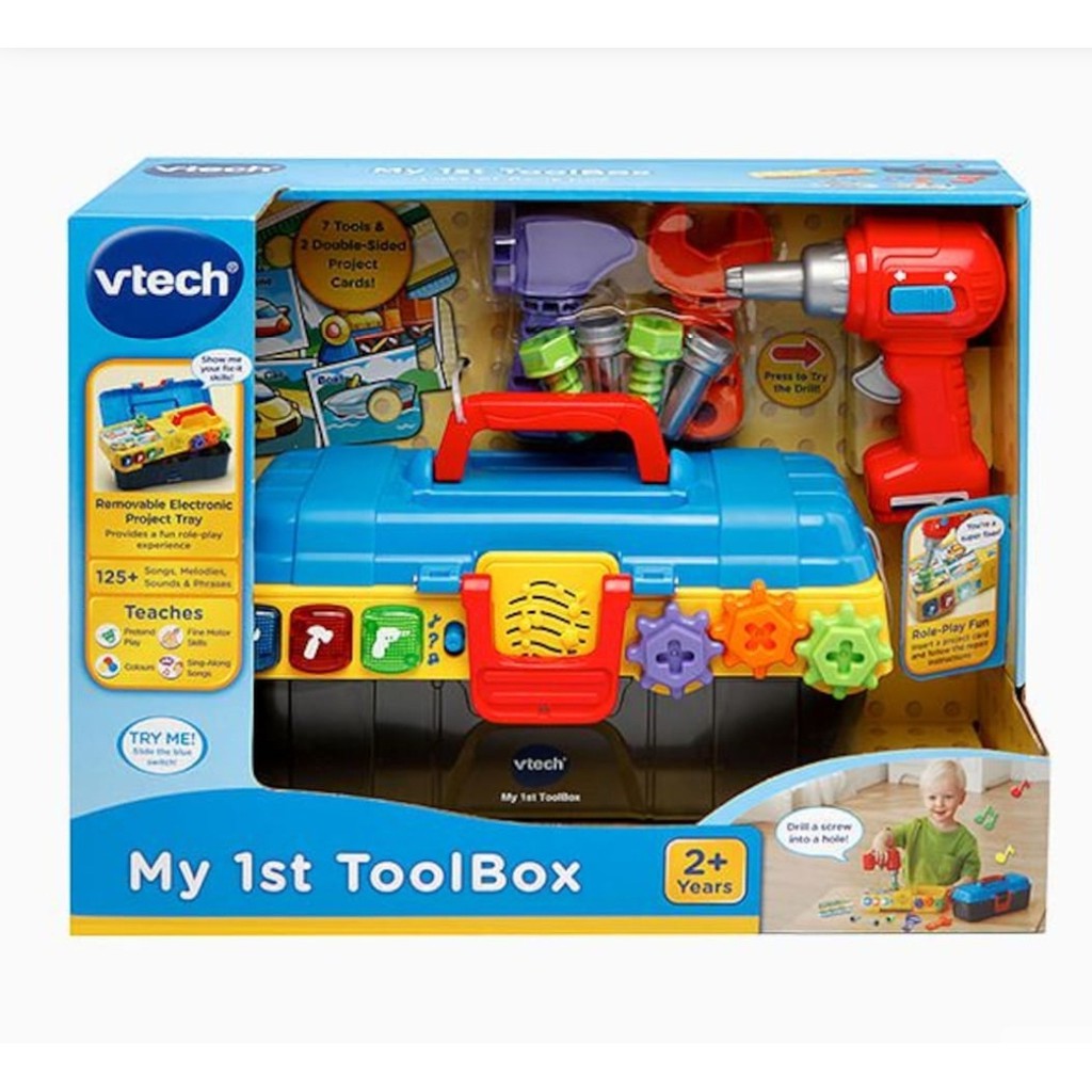 Vtech My First Toolbox Mainan Edukasi Anak 2-5 Tahun Toys 1st Tool Box Toy Sound Light Original