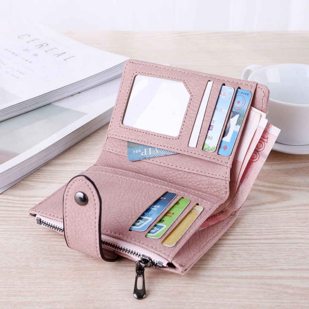 DOMPET WANITA KULIT PINK LIPAT WA031P3 PINKA IMPORT KOREA MURAH ABG BATAM PESTA PREMIUM FASHION ORI