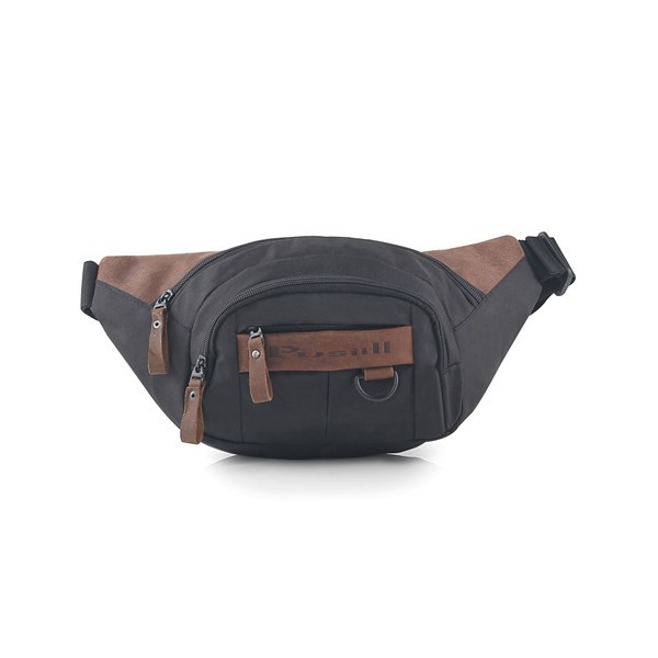 Waistbag Pria Pusiill Tas Pinggang Selempang Kombinasi Kulit Asli Cordura Tourin Original