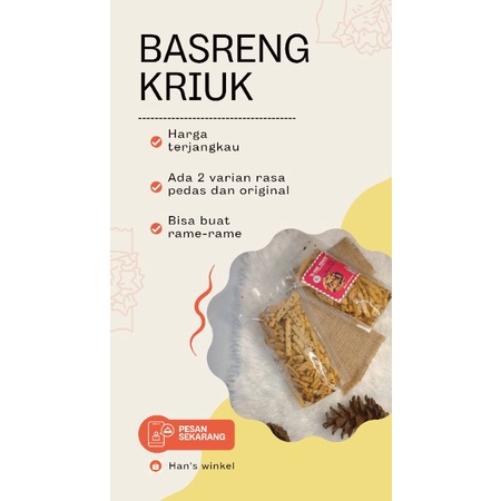 

Basreng kering kriuk pedas