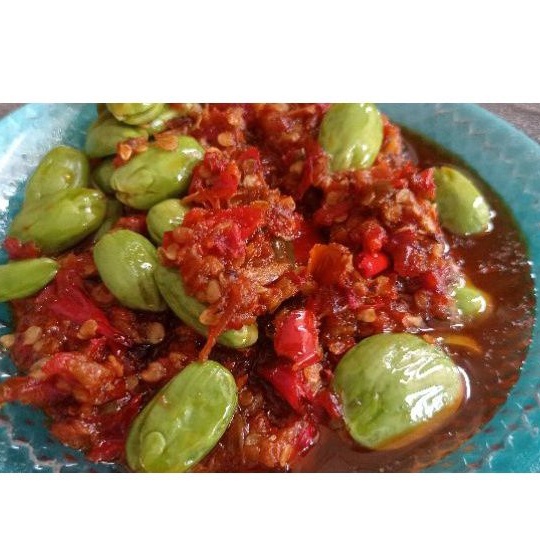 SAMBAL CUMI PETE / SAMBAL KEMASAN / CUMI PETAI / SAMBAL PETE / SAMBAL JAMBAL / SAMBAL JAMBAL PETAI (berat 100 gram) Waroeng Mba Ntie