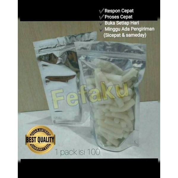 Dijual Plastik Standing Pouch Kombinasi Alumunium Foil 9x15 Limited