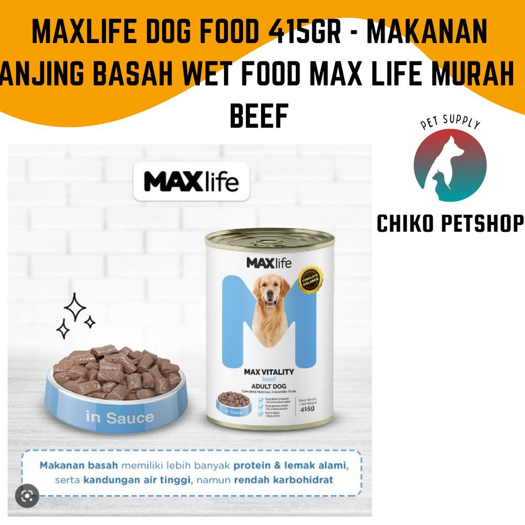 Makanan Basah Anjing MAXLIFE wetfood 415 gr | ED 17 MEI 2023