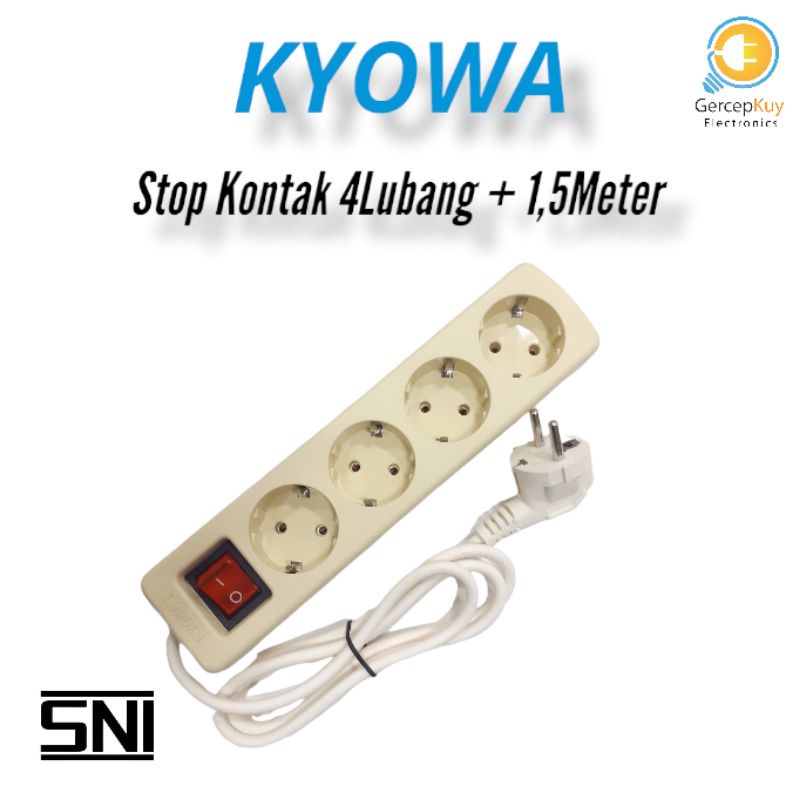 Stop Kontak Kyowa 4 Lubang + 1,5 Meter