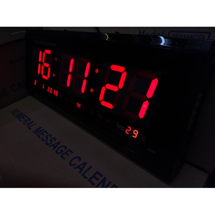 Jam Dinding Digital LED Clock 2410 Red