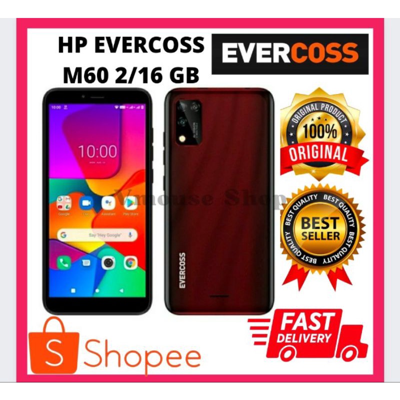 HP EVERCOSS M60 2/16GB - EVERCOSS M60 2/16 GB GARANSI RESMI - HP MURAH - HANDPHONE - HAPE EVERCOSS