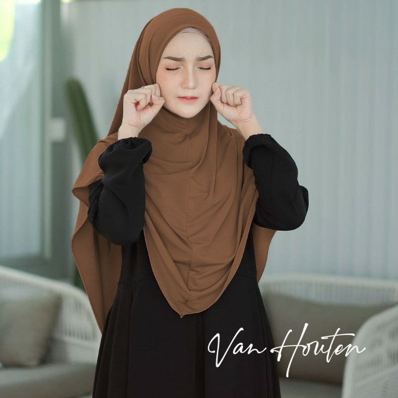 Jilbab Hijab Kerudung Khimar Bergo Malay Instan Nadine Jersey Daily Non Pet Polos Jumbo Syari Murah