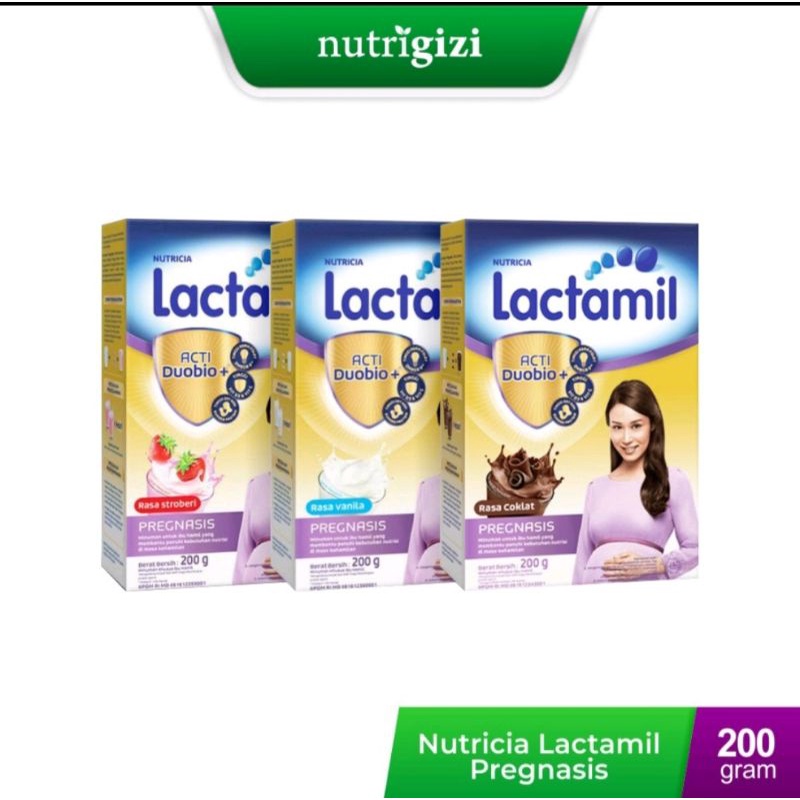 LACTAMIL PREGNASIS VANILA/COKELAT/STRAWBERI & COKELAT 200GRAM /SUSU HAMIL & MENYUSUI