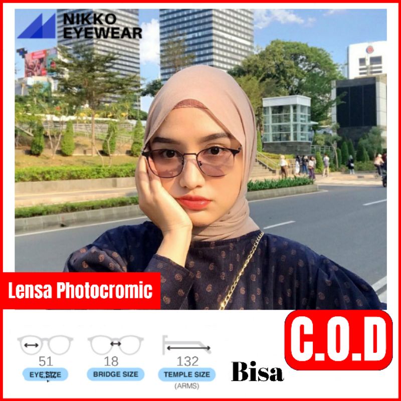 Frame Kacamata 1924, Gratis Lensa Photochromic