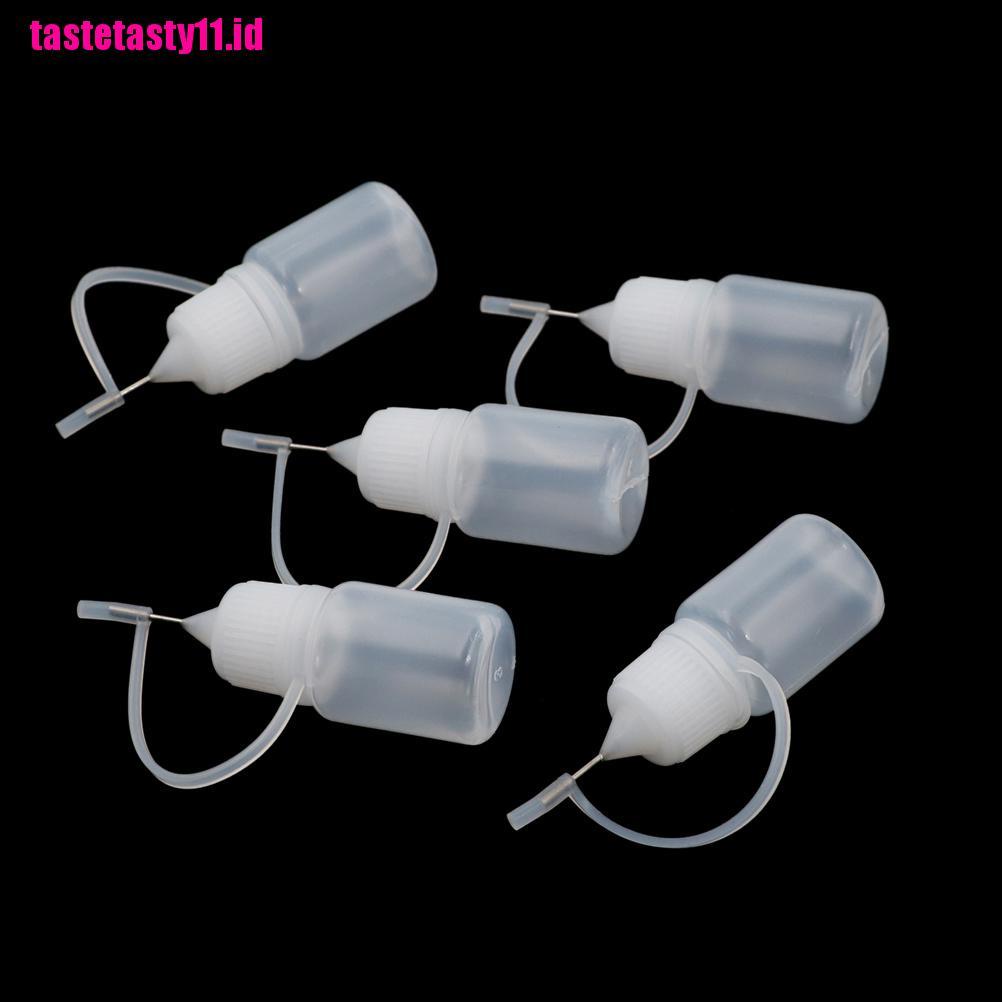 【TTID】5pcs Needle Tip Empty Squeezable Liquid Dropper Bottle Plastic 5ml