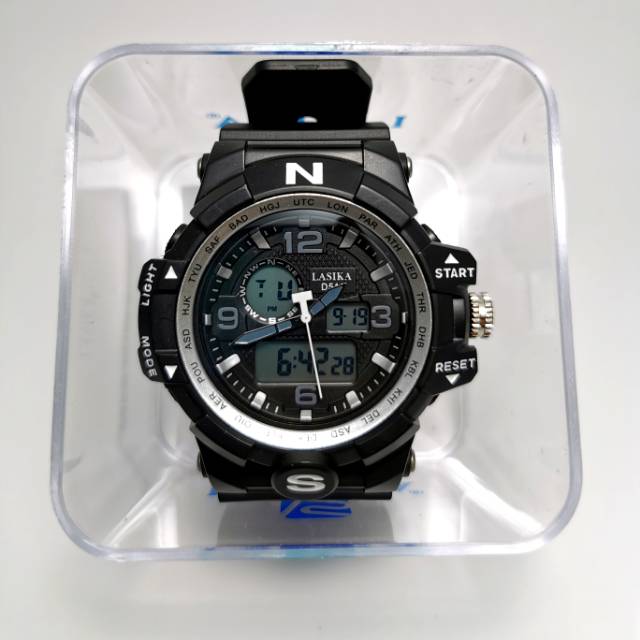 Jam tangan digital double time Sporty water Resist Lasika