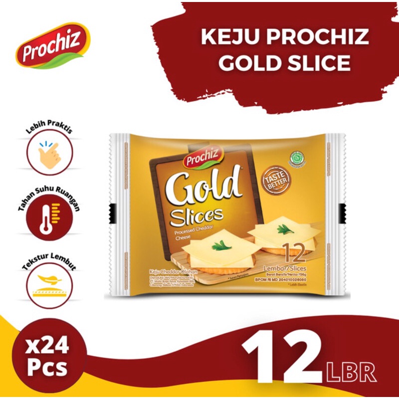 Keju Prochiz Gold Slice isi 12 pcs