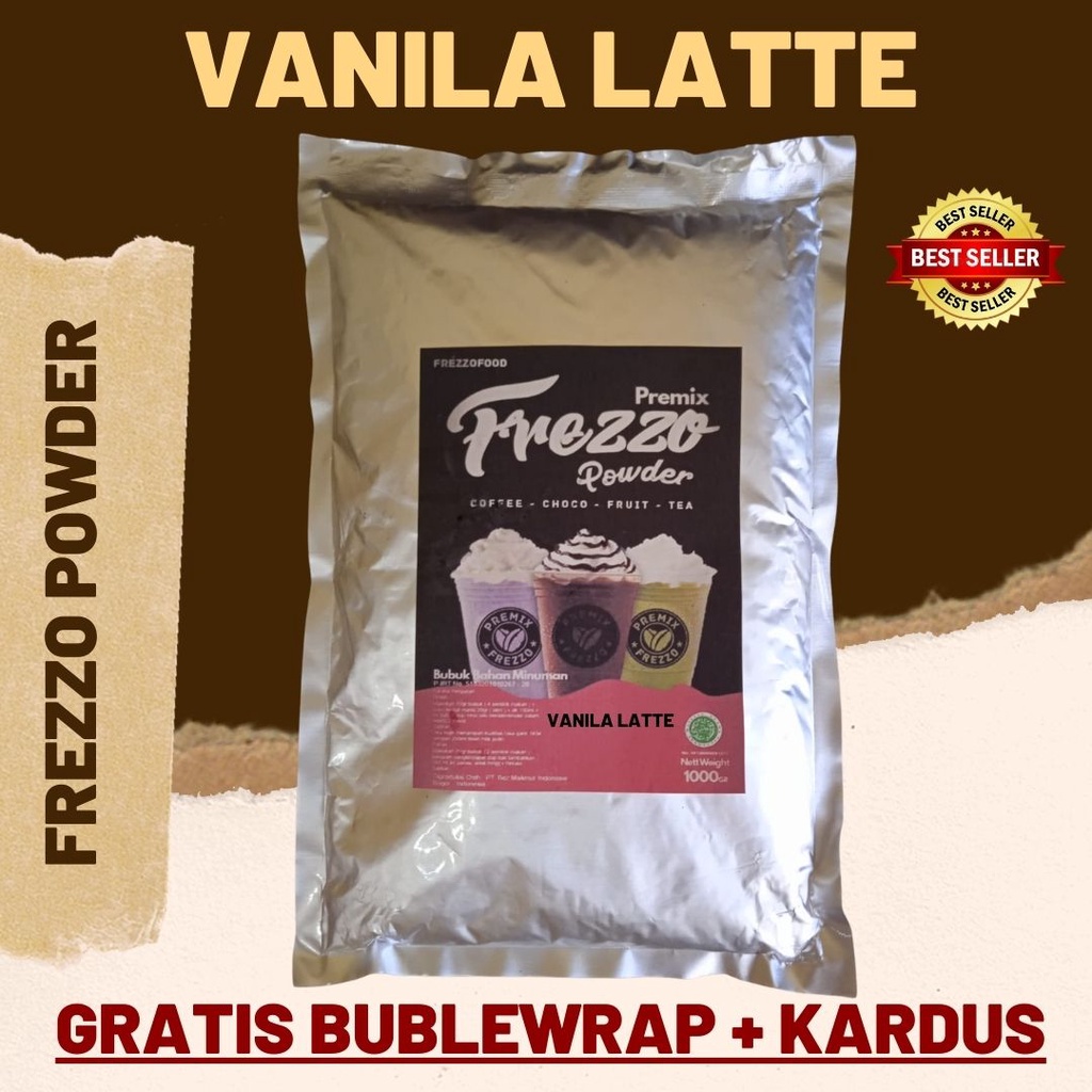 1 KG FREZZO POWDER RASA VANILA LATTE | BUBUK MINUMAN RASA | POWDER DRINK | BOBA BROWN SUGAR |