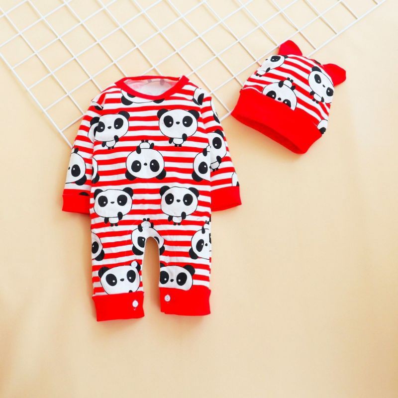 Jumper Bayi Motif Panda usia 3 - 18 bulan Baju Jumper bayi / Baju Anak Laki-laki