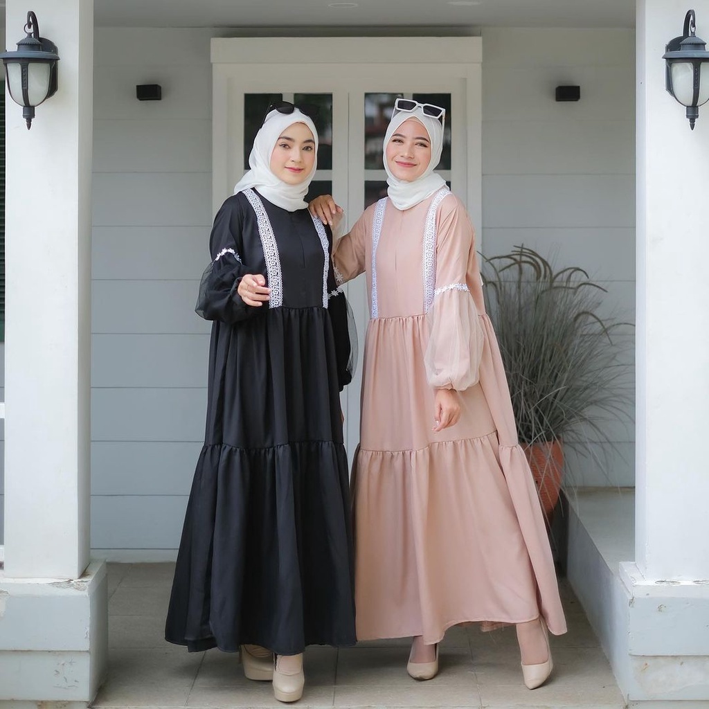 Gamis Muslim Hayla Dress / Baju Kondangan Kekinian / Gamis Wanita Terbaru