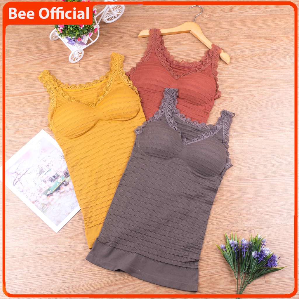 BEE - Tanktop Bra dengan Cup Bh Singlet Atasan Wanita Import Murah 6161