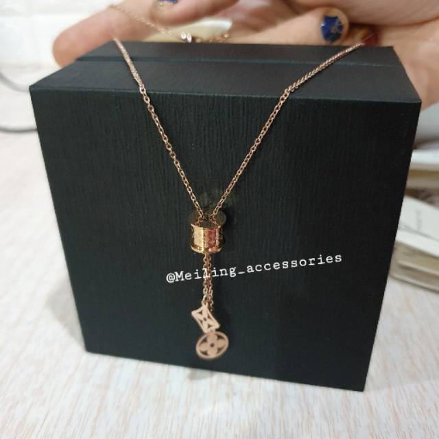 kalung Titanium Asli Premium Quality Anti karat anti alergi Stainless steel ori GTT-8240