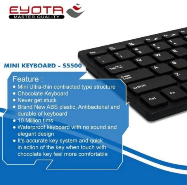 Gratiss mousepad..Keyboard Mini USB Eyota S5500 Keyboard Eyota S5500/KEYBOARD LAPTOP PC KABEL USB