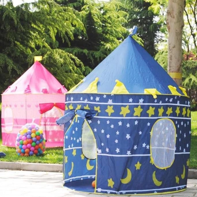 Jual [BIRU] Tenda Castle Pangeran / Mainan Anak Bentuk Istana Toy Tent