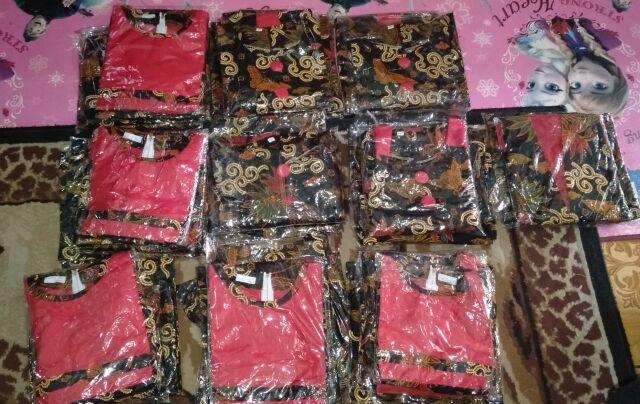 Zola_batik Couple Batik Sarimbit Keluarga Dress Mawar Daun Hq