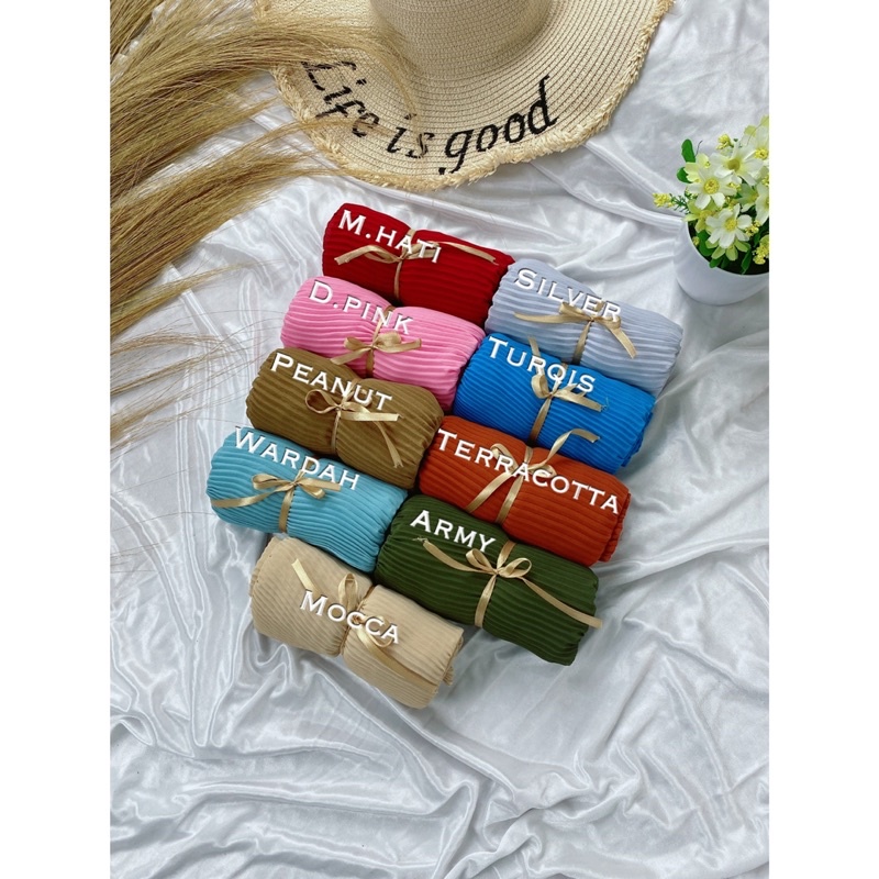 Pashmina Plisket Shawl Pashmina Plisket Diamond Full Tanpa Garis Tengah 180x75-5