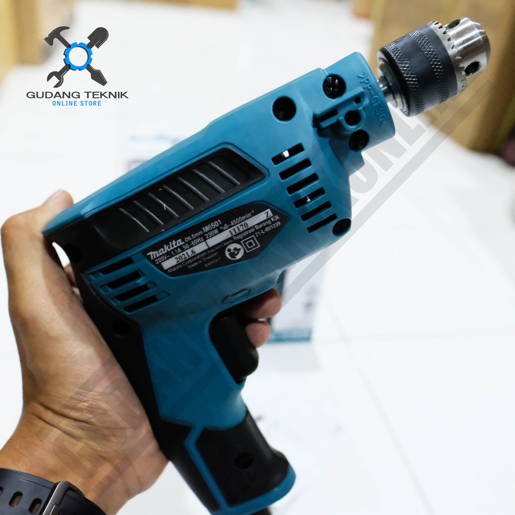 Mesin Bor Tangan 6.5mm Makita M6501B / Mesin Bor Listrik Makita M6501B