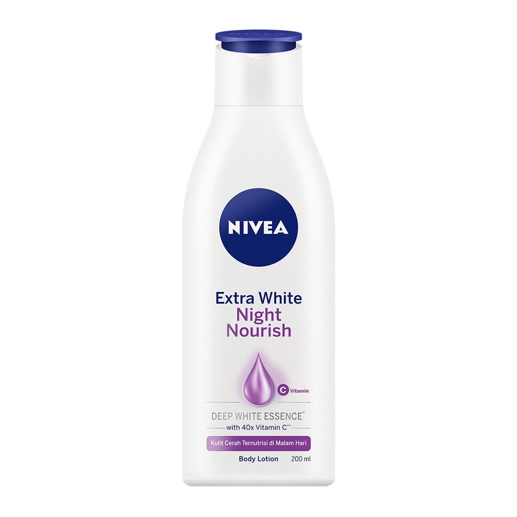NIVEA Extra White Night Nourish Body Lotion 190ml / body lotion malam