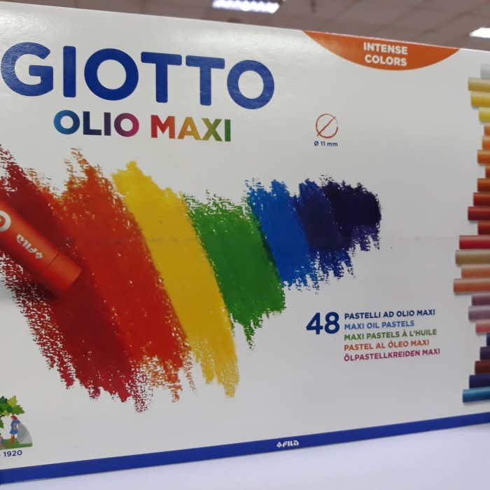 

PASTEL-DRY-OIL- GIOTTO OLIO MAXI OIL PASTELS 48 WARNA KRAYON / CRAYON 48 COLOURS -OIL-DRY-PASTEL.