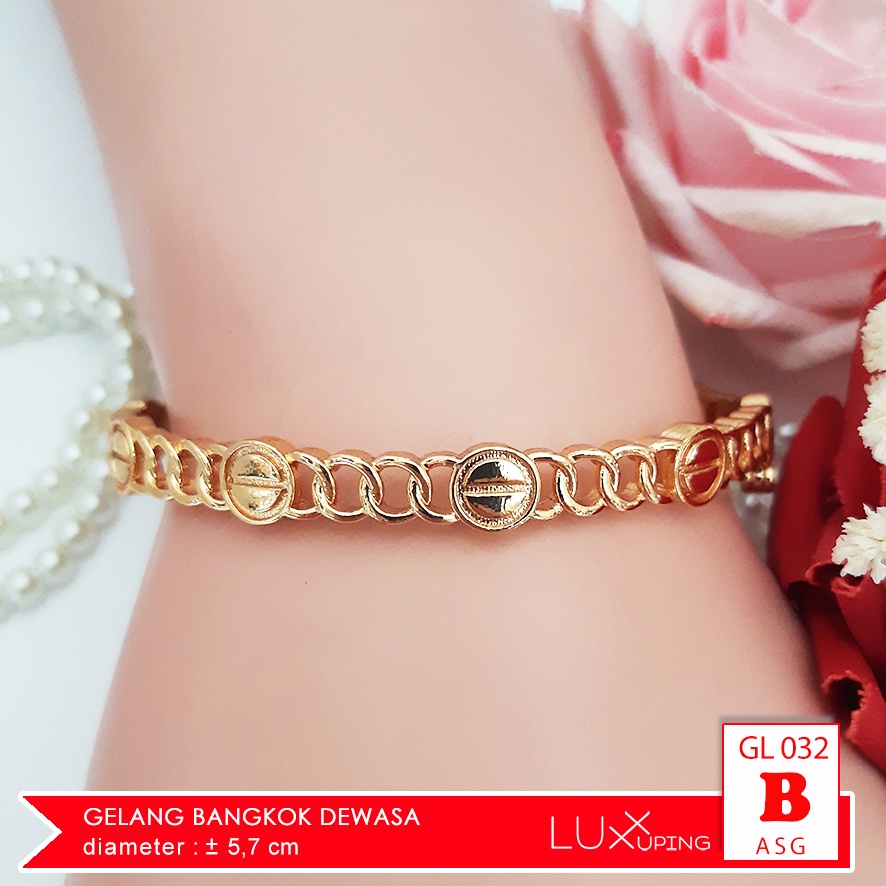 GL 032 Gelang Bangkok Dewasa Murah Perhiasan Emas Imitasi Gelang Bangle Pentol Gelang Pentol Terlaris Zirkon Luxx Xuping