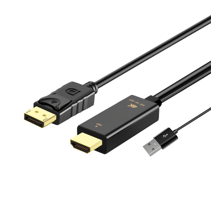 Btsg+usb2.0 Ke DP 1.8m 4K Kabel Data Extension Cable Dengan Power Supply Untuk Notebook/Proyektor