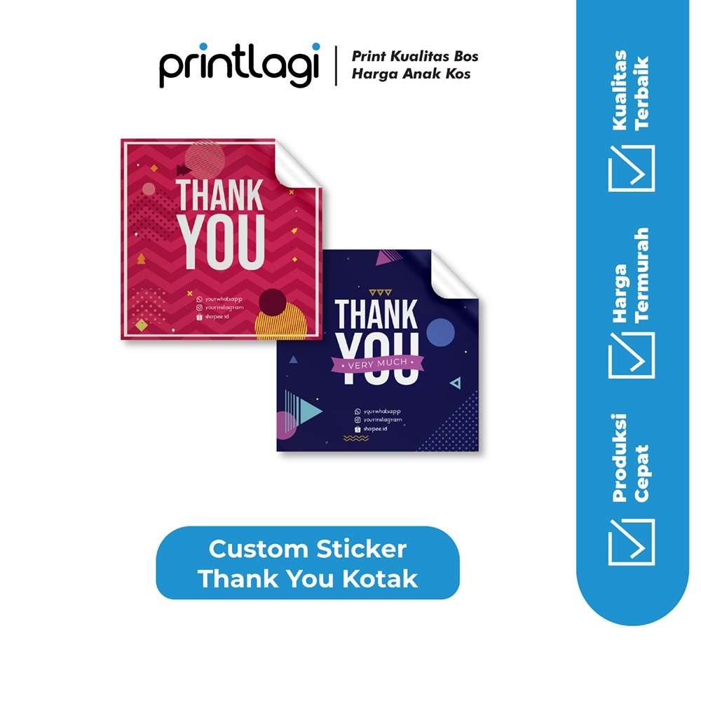 

Stiker Kotak Thank You / Stiker Segel Kemasan / Stiker Label Thank You - Stiker Chromo