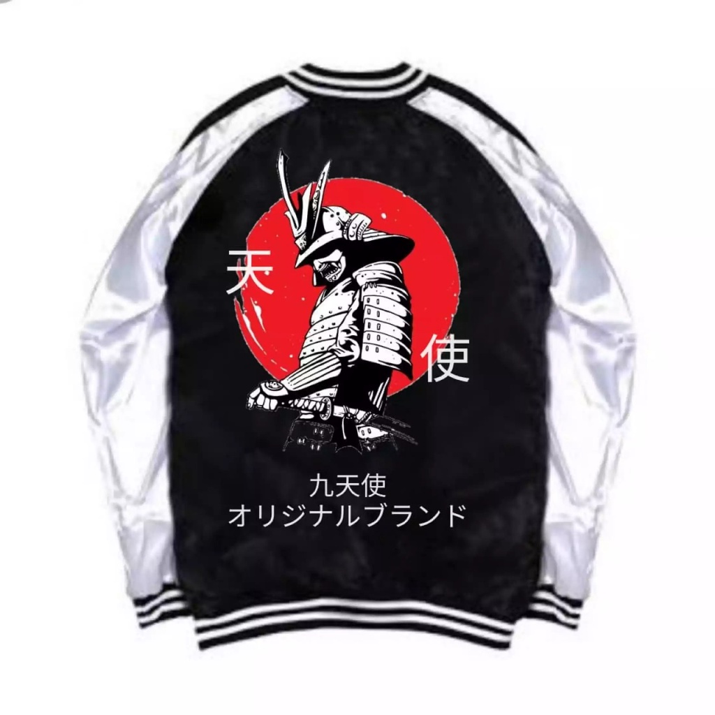 Jaket Sukajan Baseball Kucing Neko / Jaket Bomber Sukajan Jepang Cospalay Anime Pria Wanita