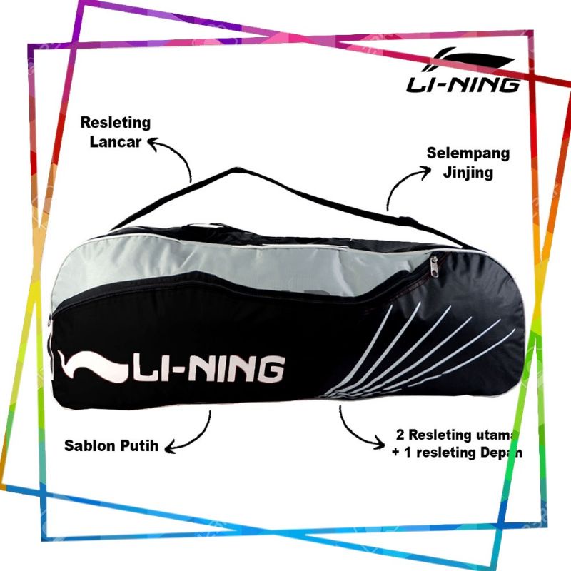 tas raket lining 2R besar dan 1R kecil