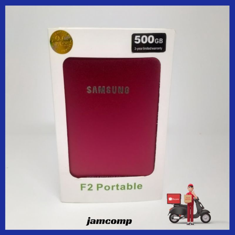 HARDISK EKSTERNAL 500GB SAMSUNG USB 2.0 BARU Free Pouch -HDD 500GB FOR LAPTOP NOTEBOOK PS