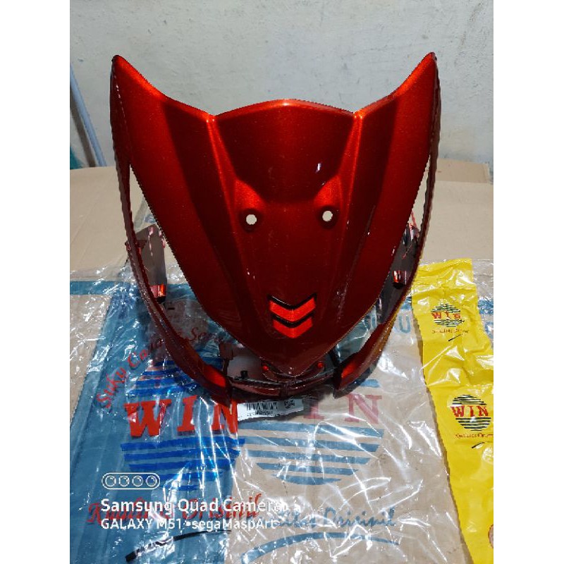 cover front tameng panel beat fi K25 merah maroon