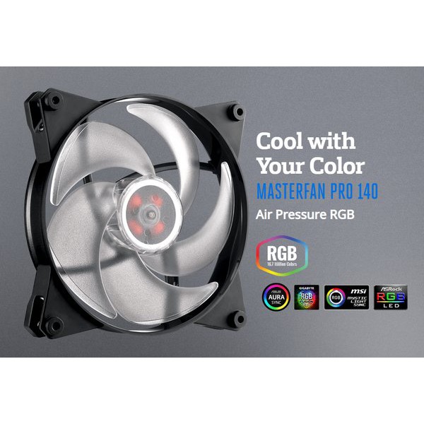 Cooler Master MasterFan Pro140AP RGB 3 in 1 with Controller