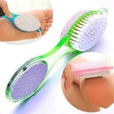 4 step pedicure paddle brush / sikat perawatan Kulit kaki kuku Tumit / penghalus kaki