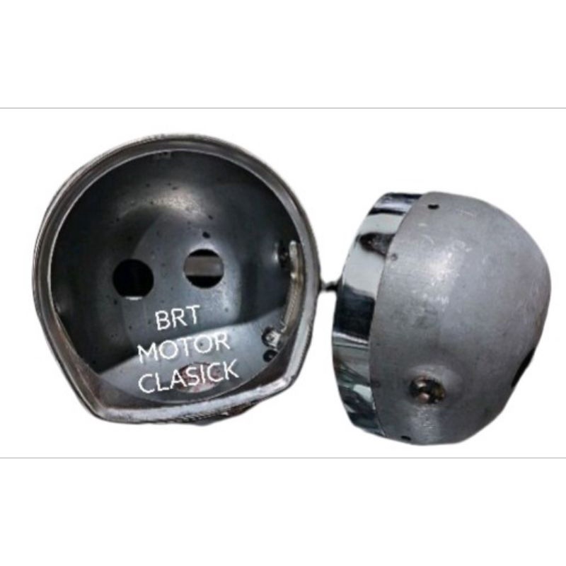 Batok cover lampu depan vanvan press lis chrome pnp daymaker 5,75 inch cb gl