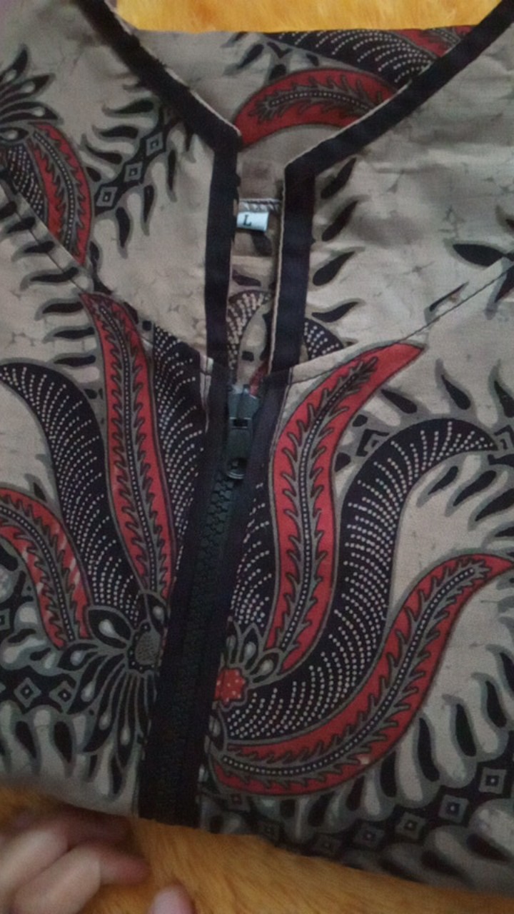 Couple Batik Tunik Modern Seragam Kerja Kantor Lengan Panjang