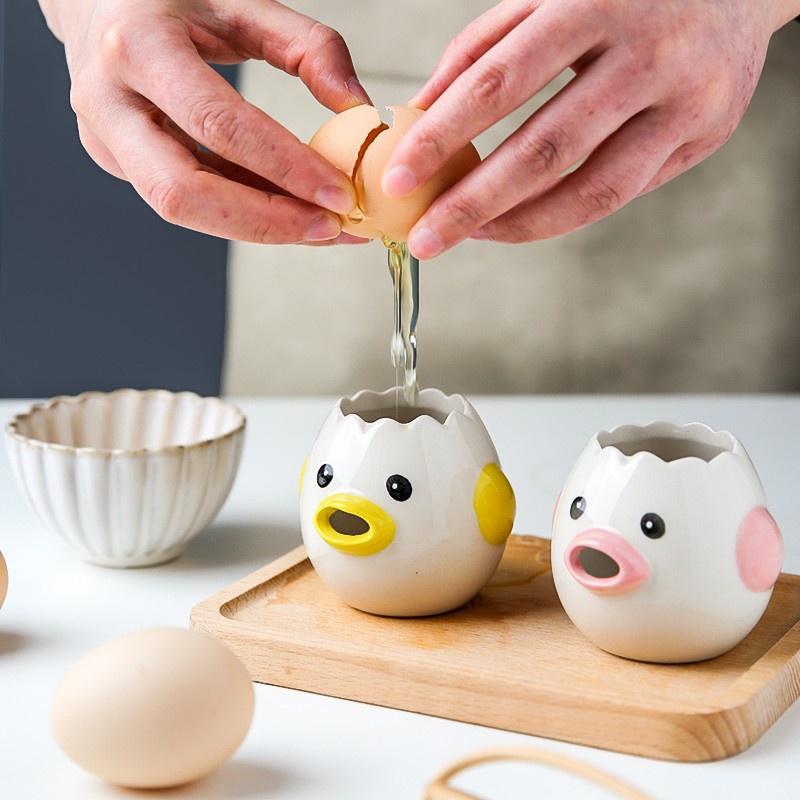 Ceramic Egg Yolk Separator/Pemisah Kuning Putih Telur Keramik/Alat Pemisah Telur Putih Dan Kuning Telur/Keramik Lucu Pemisah Kuning Telor