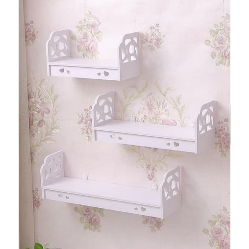 RAK DINDING VINTAGE RAK GANTUNG RAK DINDING RAK MELAYANG RAK VINTAGE RAK DEKORASI 1SET ISI 3PCS HPL